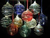 Glass X Mas Tree Decorations