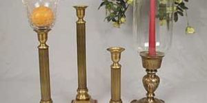 Antique Brass Candle Holder