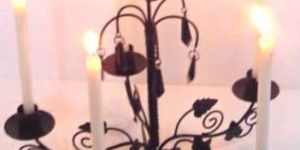 Iron Leaf Candle Holder