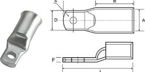 Narrow Palm Cable Lugs