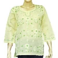 Chikan Embroidered Tops
