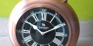 Copper Round Table Clock