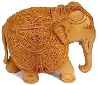 Wooden Elephant Figurine