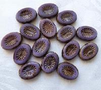 Cut Oval Glass Beads