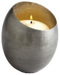 Designer Silver Leafing Candle Holders
