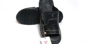 VAVAS MASSIVE MENS BLACK LEATHER SANDAL