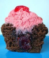 Chocolate Covered Cherry Cupcake