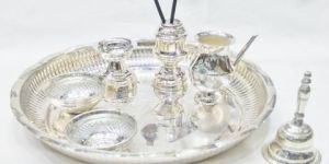 Silver Pooja Thali Set