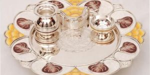 Silver Printed Pooja Thali