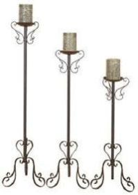 Wrought Iron Candle Holders