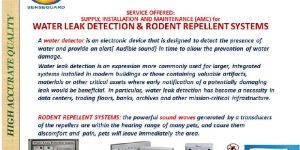 WATER LEAK DETECTION & RODENT REPELLENT SYSTEMS