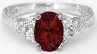 Garnet Diamond Ring