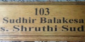 Wooden Name Plate