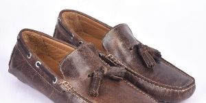 Classe Italiana Tan Leather Loafers