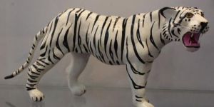 Leather White Tiger Statues