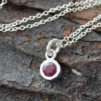 Ruby Silver Pendant
