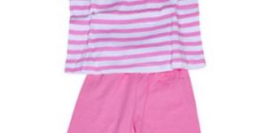 Boys Pink Polo T-Shirt & Capri Set