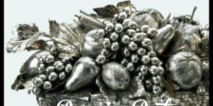 Silver Inlay Fruit Basket