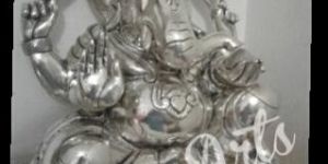 Silver Inlay Ganesh Statues