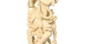 Marble Dust-Ivory lord Krishna handcrafted