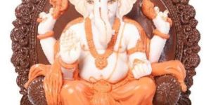 White & Brown Ganesha Statue