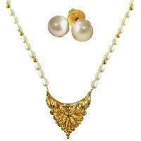 Pearl Stud Polki Pendant