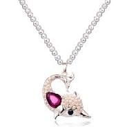 Long Pearl Chain with Square Shape Pendant