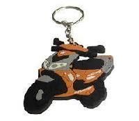 Black And Brown PVC Scooty Keyring
