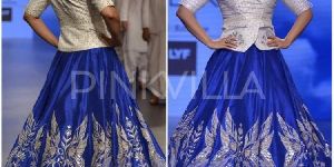 Unnati Silk Mills New Blue Western Gown
