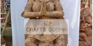 Sandstone Dancing Lady Sanding Statue