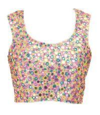 Mirror Work Sleeveless Blouse