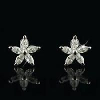 Women Diamond Petal Stud Earring