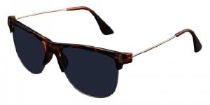 Leopard Shade Blue Mirror Clubmaster Trendy Sunglasses