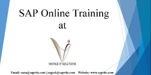 SAP Online Training Course Institute in India
