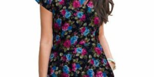 D-24 Floral Magenta Ladies Dress
