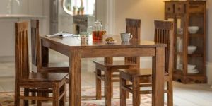 Sheesham Wood Four Seater Dining Table Set (RHP-DINING-003)