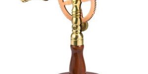 Brass Telescope with Wooden Stand