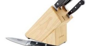 7255 Cartini 5 Pcs. Knife Set With Rubber Wood Block