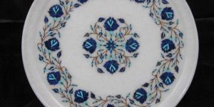 Round Marble Inlay Plates