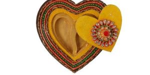 Wooden Heart Shaped Box