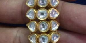 Party Wear Real Diamonds Polki Stones Uncut Diamond Bangle