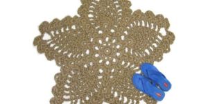 Flower & Star Shaped Jute Rug
