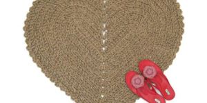 Heart Shaped Jute Rug