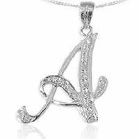 Diamond Alphabet Pendant
