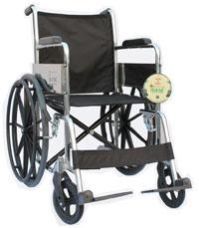 FOLDING WHEELCHAIR IN CHROME FINISH WITH MAG WHEEL