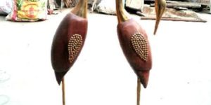 Wooden Flamingo Bird