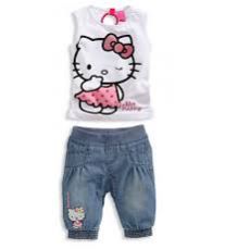 Girls Denim T-Shirt Set