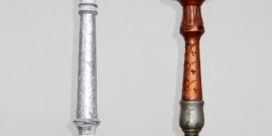 Wooden Candle Stand in Metal Finish