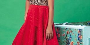 Silk Party Wear Kids Gown