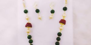 Brass American Diamond Necklace Set